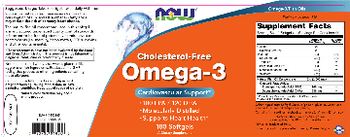 NOW Cholesterol-Free Omega-3 - supplement