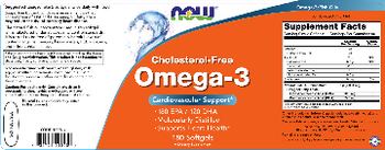 NOW Cholesterol-Free Omega-3 - supplement