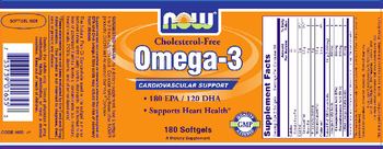 NOW Cholestrol-Free Omega-3 - supplement