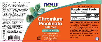 NOW Chromium Picolinate 200 mcg - supplement