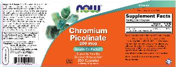 NOW Chromium Picolinate 200 mcg - supplement