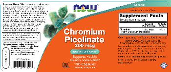 NOW Chromium Picolinate 200 mcg - supplement