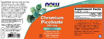 NOW Chromium Picolinate 200 mcg - supplement