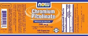 NOW Chromium Picolinate 200 mcg - supplement