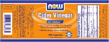 NOW Cider Vinegar - supplement