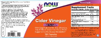 NOW Cider Vinegar - supplement