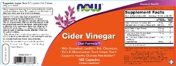 NOW Cider Vinegar - supplement