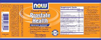 NOW Clinical Strength Prostate Health - supplement