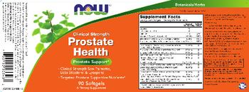 NOW Clinical Strength Prostate Health - supplement