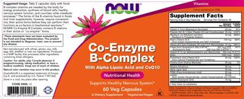 NOW Co-Enzyme B-Complex - supplement