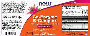 NOW Co-Enzyme B-Complex With Alpha Lipoic Acid and CoQ10 - supplement