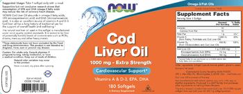 NOW Cod Liver Oil 1000 mg - Extra Strength - supplement