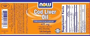 NOW Cod Liver Oil 425 mg - supplement