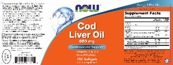 NOW Cod Liver Oil 650 mg - supplement