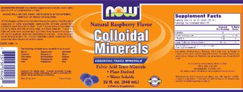 NOW Colloidal Minerals Natural Raspberry Flavor - supplement