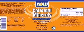 NOW Colloidal Minerals - supplement