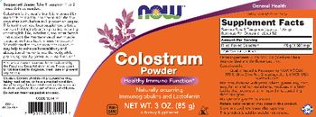 NOW Colostrum Powder - supplement