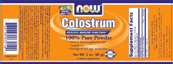 NOW Colostrum - supplement