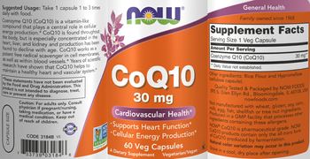NOW CoQ10 30 mg - supplement