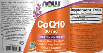 NOW CoQ10 30 mg - supplement