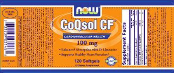 NOW CoQsol CF 100 mg - supplement