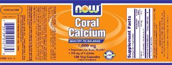 NOW Coral Calcium 1,000 mg - supplement