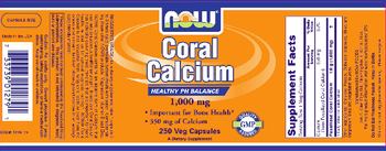 NOW Coral Calcium 1,000 mg - supplement