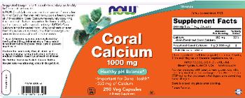 NOW Coral Calcium 1000 mg - supplement