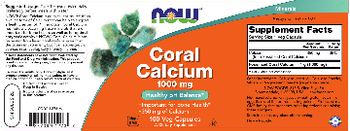 NOW Coral Calcium 1000 mg - supplement