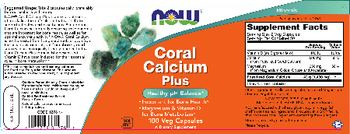 NOW Coral Calcium Plus - supplement