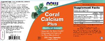 NOW Coral Calcium Plus - supplement