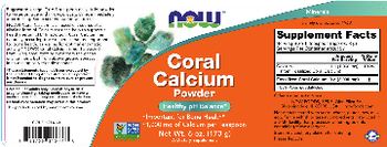 NOW Coral Calcium Powder - supplement