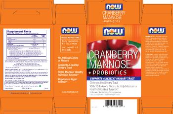 NOW Cranberry Mannose + Probiotics - supplement