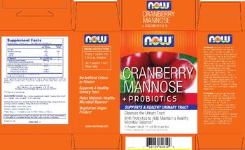 NOW Cranberry Mannose + Probiotics - supplement