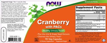 NOW Cranberry with PACs - supplement
