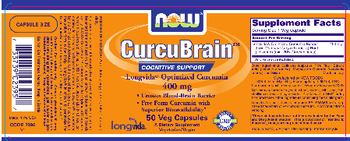 NOW CurcuBrain 400 mg - supplement