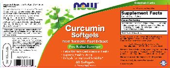 NOW Curcumin Softgels From Turmeric Root Extract - supplement