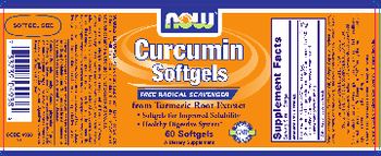 NOW Curcumin Softgels From Turmeric Root Extract - herbal supplement