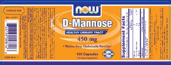 NOW D-Mannose 450 mg - supplement