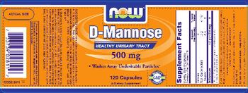 NOW D-Mannose 500 mg - supplement