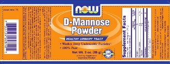 NOW D-Mannose Powder - supplement