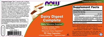 NOW Dairy Digest Complete - supplement