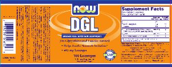 NOW DGL (De-Glycyrrhizinated Licorice Extract) - supplement