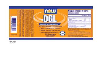 NOW DGL (De-Glycyrrhizinated Licorice Extract) - supplement