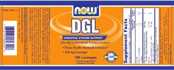 NOW DGL (De-Glycyrrhizinated Licorice Extract) - supplement