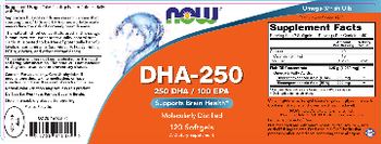 NOW DHA-250 - supplement