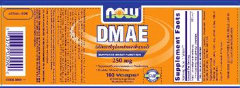 NOW DMAE (Dimethylaminoethanol) 250 mg - supplement