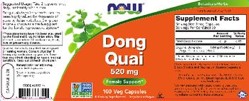 NOW Dong Quai 520 mg - supplement