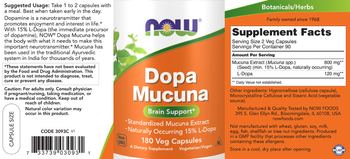 NOW DOPA Mucuna - supplement