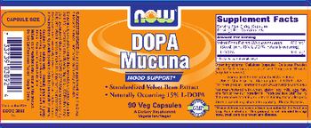 NOW DOPA Mucuna - supplement